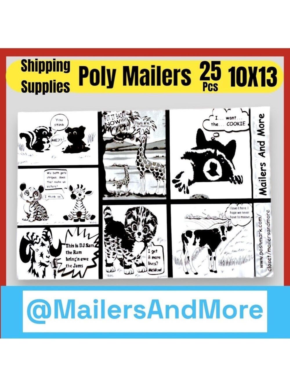 25 10X13 Comic Strip Poly Mailers, Shipping Envelopes PRICE IS FIRM - Picture 4 of 8